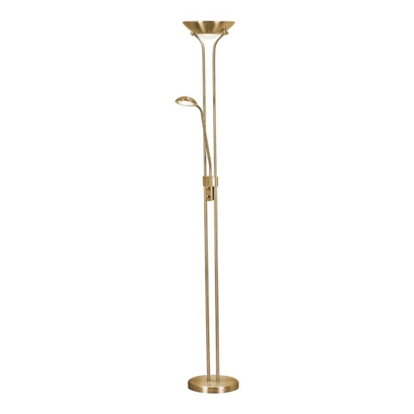 EU5430SB Mother & Child LED Dimmable Floor Lamp - Satin Brass Searchlight