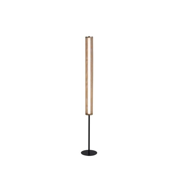 EU25153-1BK Thread LED Floor Lamp, Gold Mesh and Sand Black Metal Searchlight