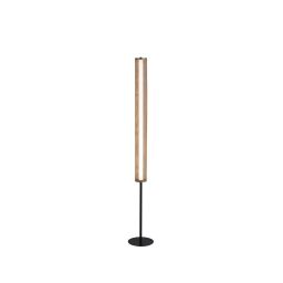 EU25153-1BK Thread LED Floor Lamp, Gold Mesh and Sand Black Metal Searchlight