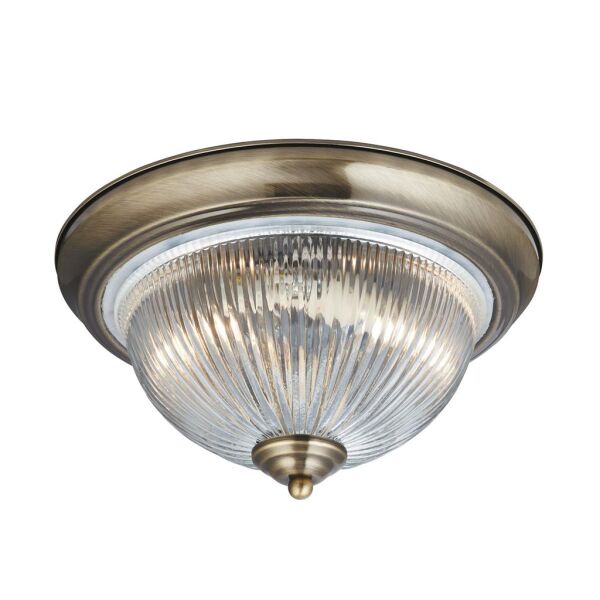 4370 American Diner 2Lt Flush antyczny mosiądz IP44 Searchlight od ręki