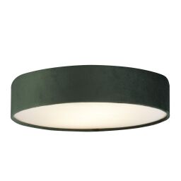 23298-3GR Drum 2 3Lt Flush Lampa sufitowa - Green Velvet Shade Searchlight