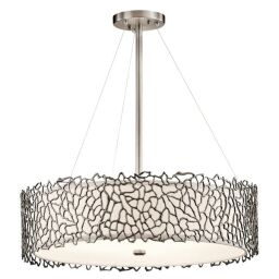 KL-SILVER-CORAL-P-B Srebrny Koral 4 Lekki lampa wisząca Elstead - Mega RABATY w koszyku %