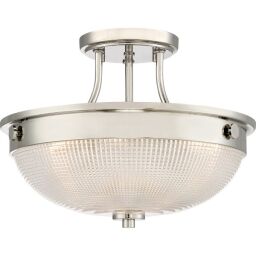 QZ-MANTLE-SF-IS Mantle 2 Light Semi-Flush – polerowany nikiel Elstead - Mega RABATY w koszyku %