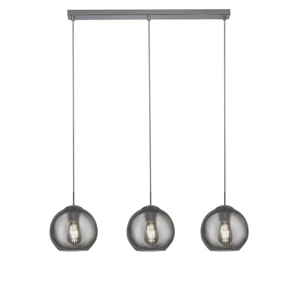 1623-3SM Balls 3Lt Bar Lampa wisząca - Chrome & Smoked szkło Searchlight