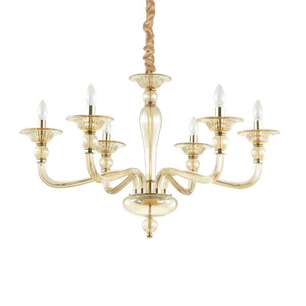 159942 Lampa wisząca danieli sp6 amber Ideal Lux - Mega RABATY w koszyku %