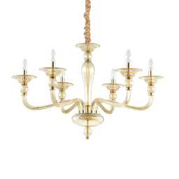 159942 Lampa wisząca danieli sp6 amber Ideal Lux - Mega RABATY w koszyku %