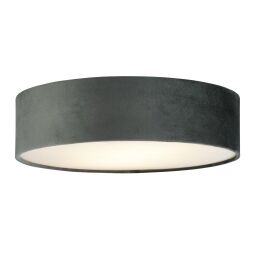 23298-2GY Drum 2 2Lt Flush Lampa sufitowa - Grey Velvet Shade Searchlight