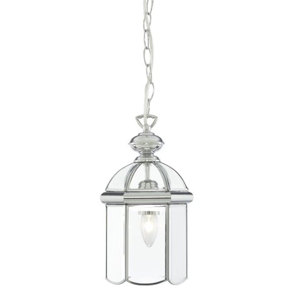 5131CC Bevelled Lantern Domed Lampa wisząca - Chrome & szkło Searchlight
