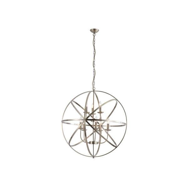 2478-8AB Orbit 8Lt Pendant, Antique Brass Metal Searchlight