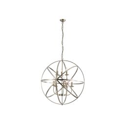 2478-8AB Orbit 8Lt Pendant, Antique Brass Metal Searchlight