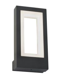 2143GY Berlin zewnętrzny Kinkiet - Dark Grey, Frosted Diffuser,IP44 Searchlight