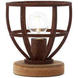 92610/55 Matrix Wood lampa stołowa 18 cm w kolorze rdzy