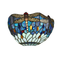 64102 Tiffany Dragonfly blue 1lt Kinkiet Interiors1900 - MEGA rabaty w koszyku %