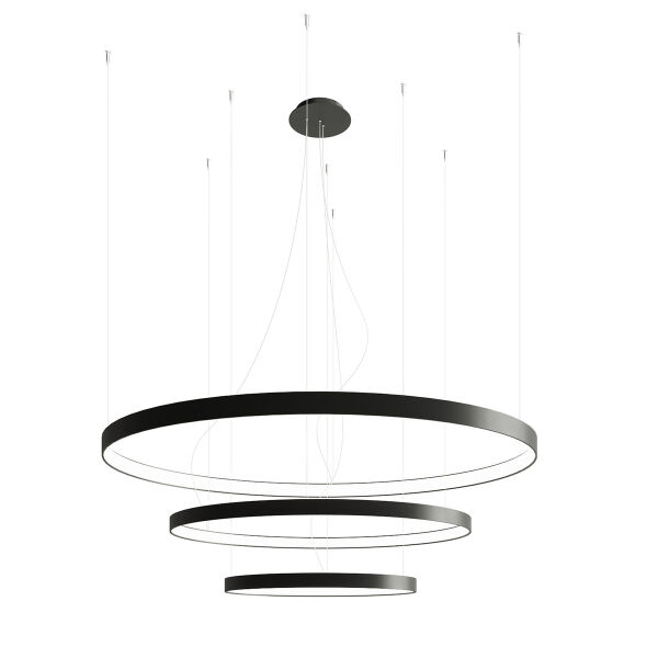 TH.138 Żyrandol RIO 3 55/78/110 czarny LED 3000K Thoro Lighting - Mega RABATY W KOSZYKU %