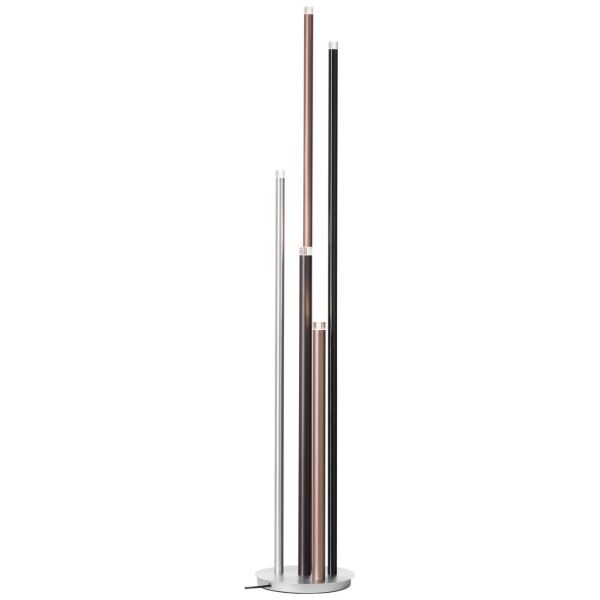 G93771/21 Lampa podłogowa LED Cembalo 5-płomieniowa alu / czarny / brązowy