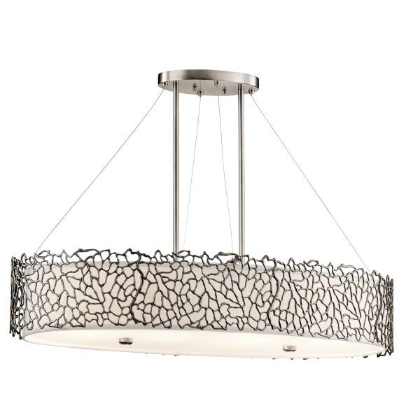 KL-SILVER-CORAL-ISLE Silver Coral 4 Light Oval Island Light Elstead - Mega RABATY w koszyku %