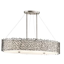 KL-SILVER-CORAL-ISLE Silver Coral 4 Light Oval Island Light Elstead - Mega RABATY w koszyku %