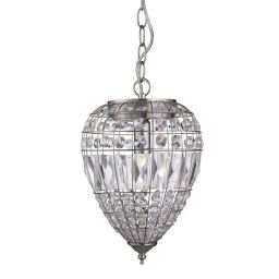 3991SS Pineapple Lampa wisząca -satyna srebrny, szkło Buttons, Drops Searchlight