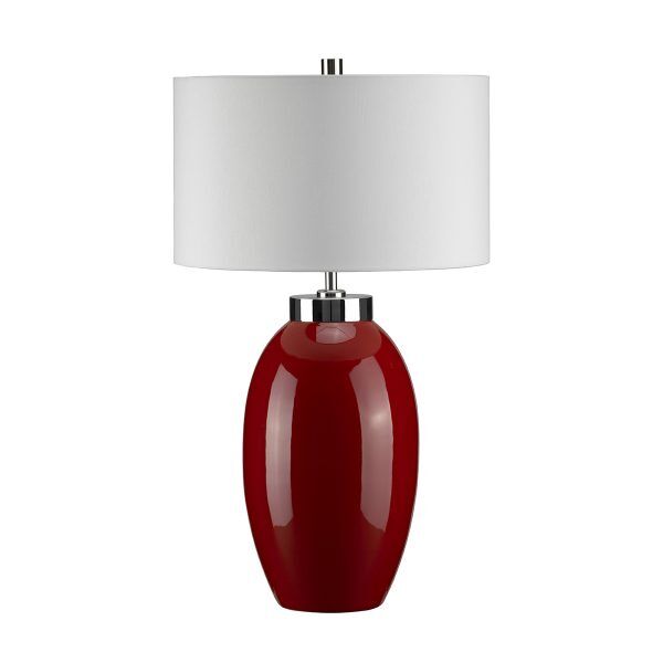 VICTOR-SM-TL-RD Mała lampa stołowa Victor 1 – czerwona Elstead - Mega RABATY w koszyku %