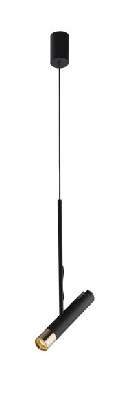 31651-1BK Cylinder Black And Gold Adjustable Ceiling Pendant Searchlight