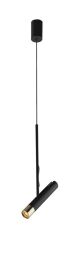 31651-1BK Cylinder Black And Gold Adjustable Ceiling Pendant Searchlight