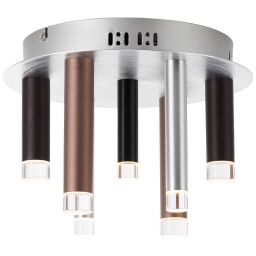 G93765/20 Lampa sufitowa LED Cembalo 7 płomieni brązowy / kawa