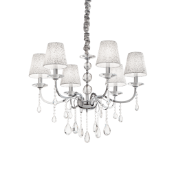 088051 Lampa wisząca pantheon sp6 silver Ideal Lux - Mega RABATY w koszyku %