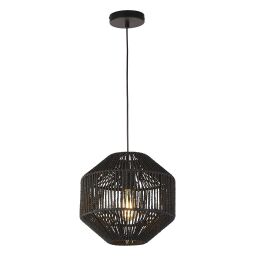 11203-1BK Wicker Lampa wisząca -Natural Rope Searchlight