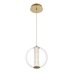 QN-ATOMO-1P-BG Lampa wisząca Atomo – 1 źródło światła – Szczotkowane złoto Elstead  - Mega RABATY w koszyku %