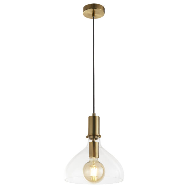 31031-1PB Margarita Pendant - Brass Metal & Clear Glass Searchlight