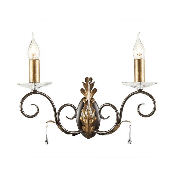 AML2-BRONZE Lampa ścienna Amarilli 2 Light – brąz/złoto Elstead - Mega RABATY w koszyku %