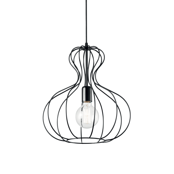 148502 Lampa wisząca ampolla-1 sp1 black Ideal Lux - Mega RABATY w koszyku %