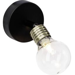 21210/76 Reflektor ścienny LED mosiądz antyczny / czarny