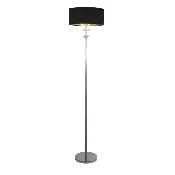 EU7650CC Ontario Lampa podłogowa - Chrome & czarny Shade Searchlight