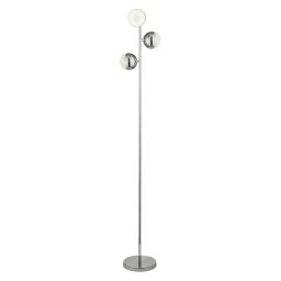 EU5089CC Marbles 3Lt Lampa podłogowa - Chrome With kryształ Sand Searchlight