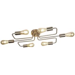 9926-6SS Circuit 6Lt Flush Lampa sufitowa - satyna srebrny Metal Searchlight