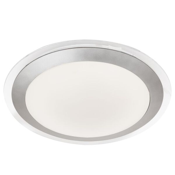 7684-33SI Chester LED łazienkowy Flush - Acrylic & srebrny Metal, IP44 Searchlight