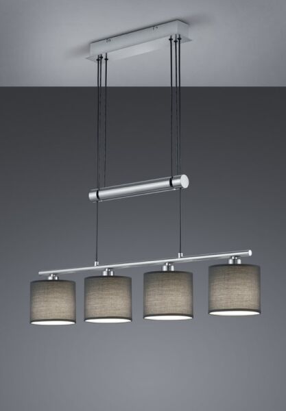 305400411 LAMPA WISZĄCA GARDA SZARA  - Mega RABATY W KOSZYKU %