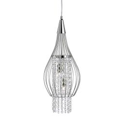 3242-2CC Rocket 2Lt Cage Lampa wisząca - Chrome, kryształ Buttons & Drops Searchlight