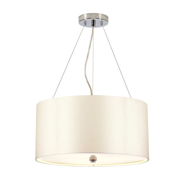 DL-PEARCE18-3LT-IV-PC Lampa wisząca 46 cm Pearce – 3 źródła światła – Polerowany chrom Elstead - Mega RABATY w koszyku %