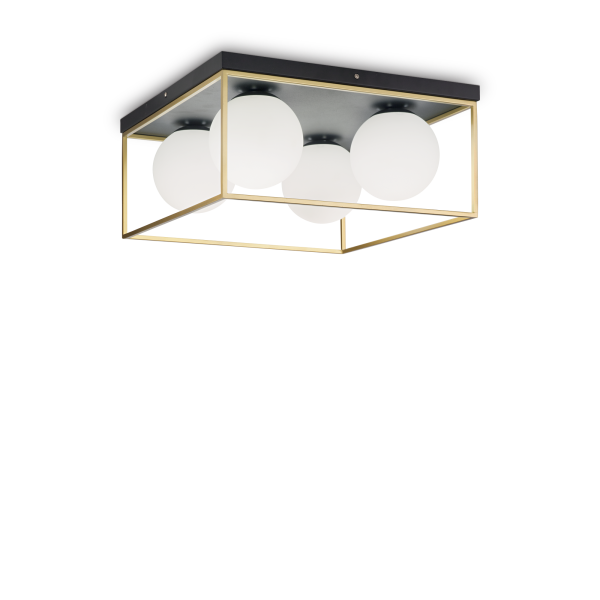 198156 Plafon lingotto pl4 antique brass Ideal Lux - Mega RABATY w koszyku %