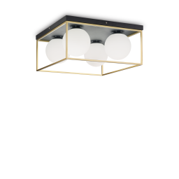 198156 Plafon lingotto pl4 antique brass Ideal Lux - Mega RABATY w koszyku %