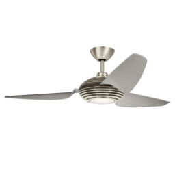 KLF-VOYA-60-BS Wentylator sufitowy Voya – 152 cm – Szczotkowana stal nierdzewna Elstead  - Mega RABATY w koszyku %