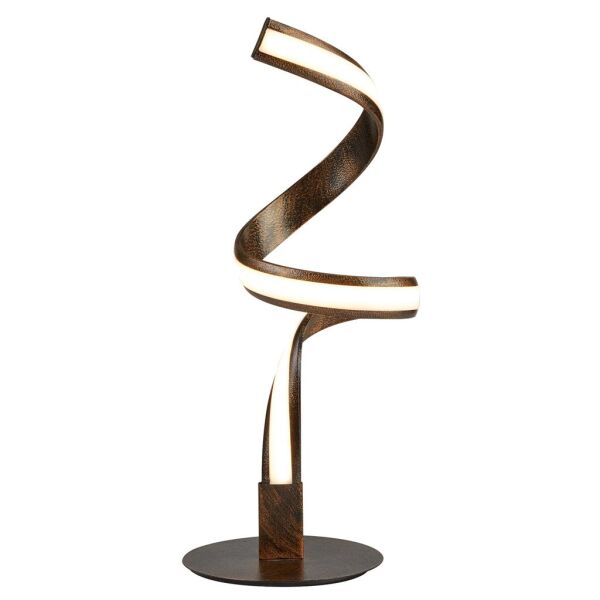 EU2812RU Ribbon LED Twist Lampa stołowa - Rustic czarny/złoty Metal & Opal Searchlight