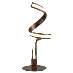 EU2812RU Ribbon LED Twist Lampa stołowa - Rustic czarny/złoty Metal & Opal Searchlight