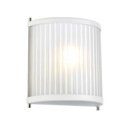 DL-CORONA1-WPN Lampa ścienna Corona 1 Light – biały polerowany nikiel Elstead - Mega RABATY w koszyku %