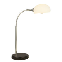 EU3086-1WH Astro Adjustable Chrome & Black Table Lamp - Opal Shade Searchlight