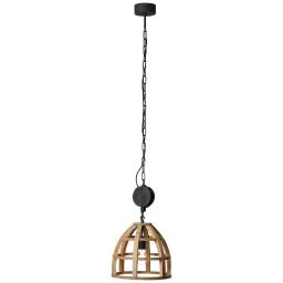 99155/66 Lampa wisząca Matrix Wood 34cm antyczne drewno / czarny korund