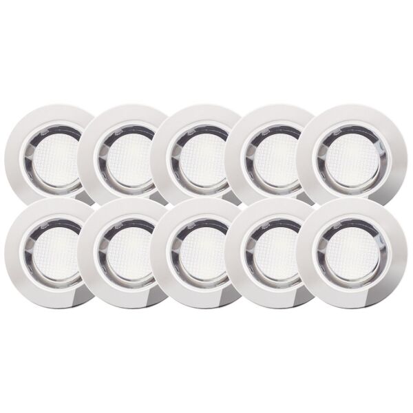 G03093/82 Zestaw do wbudowania Cosa 30 LED 10 sztuk stal nierdzewna / zimna biel