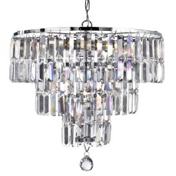 1375-5CC Empire 5Lt Żyrandol - Chrome & Clear kryształ Searchlight